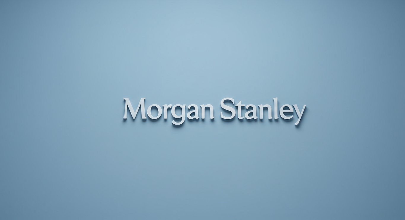 Morgan Stanley logo on a light blue background.