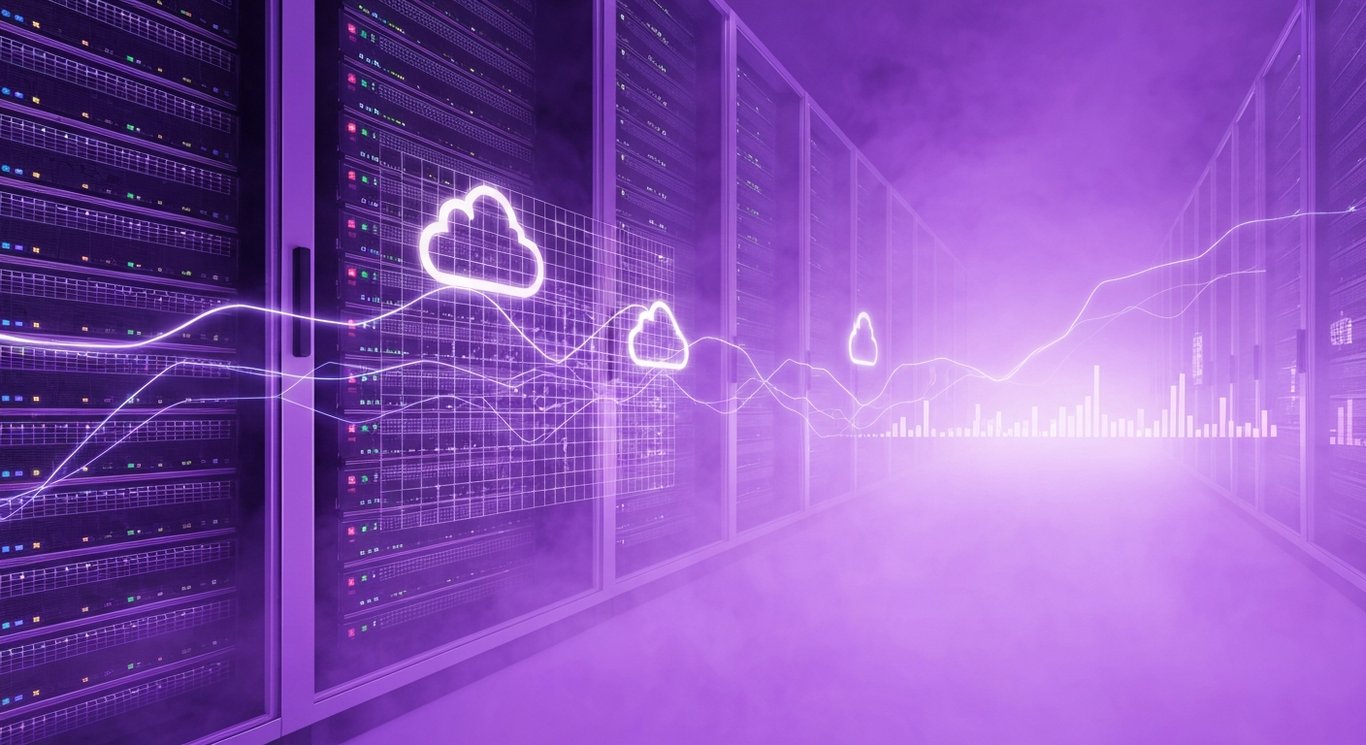 AI revolution visualization of hyperscaler capex, cloud infrastructure, AI hardware and software, mega-cap tech market focus