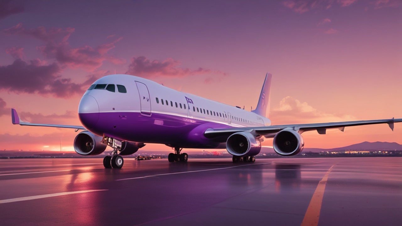 Modern passenger airplane with subtle damage sits on tarmac as investigators and vehicles surround it at dusk