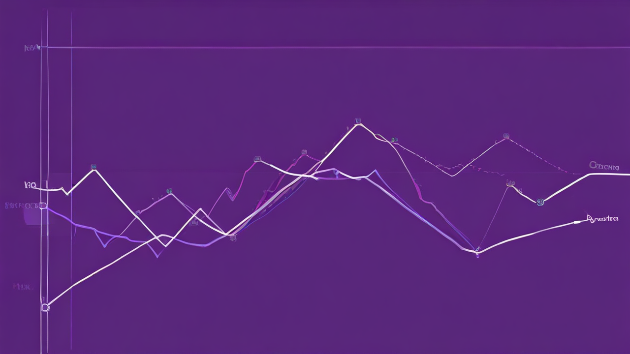 Market analysis: stock index graph showing market trends and financial data.
