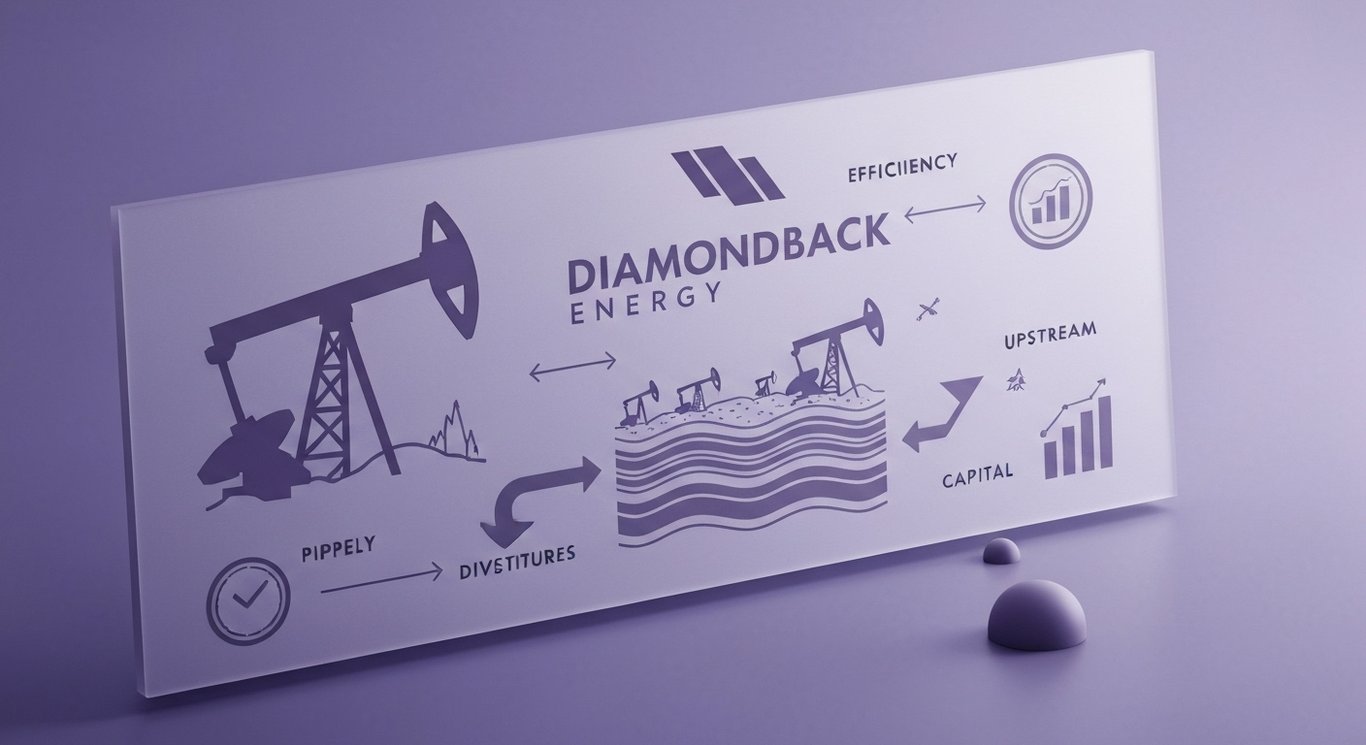 Company logo with Permian upstream pivot, divestitures, capital allocation, and investor sentiment
