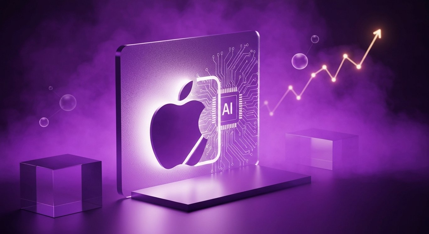 Apple iPhone 17 momentum with AI strategy vs rivals and AAPL stock rebound drivers, investor-focused visualization