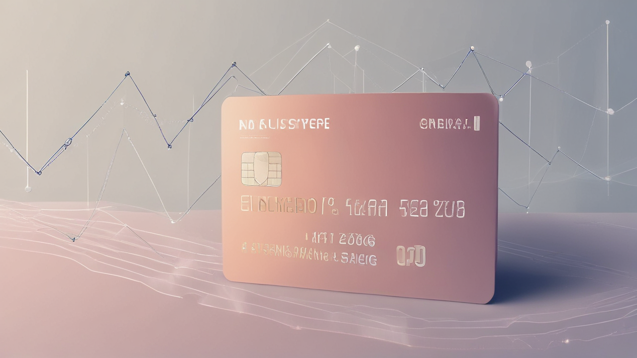 An image illustrating American Express (AXP) financial growth and premium strategy, featuring a high-value credit card against a backdrop of rising financial charts, symbolizing strong revenue and net income performance in the competitive financial services market.