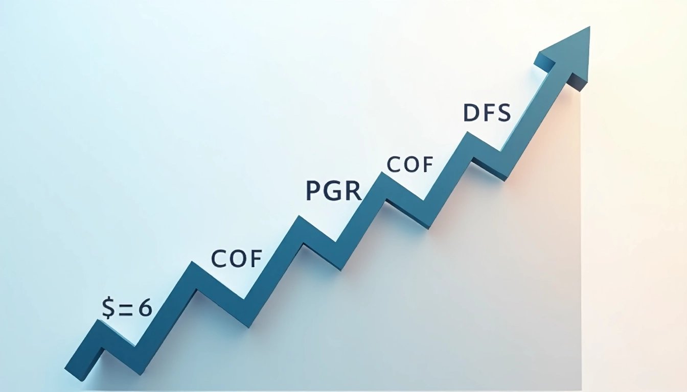Upward trending line graph representing financial growth in the financial sector.