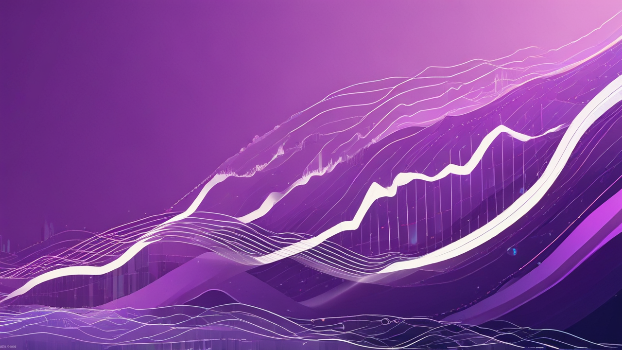 Abstract digital representation of growth in electronic trading volumes, reflecting Tradeweb (TW) achieving record Q1 2025 results and strategic expansion in financial markets.