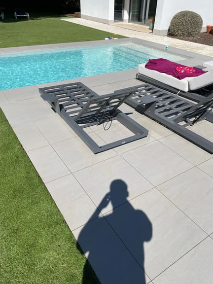 Patio tiles cleaned, pool area tidy