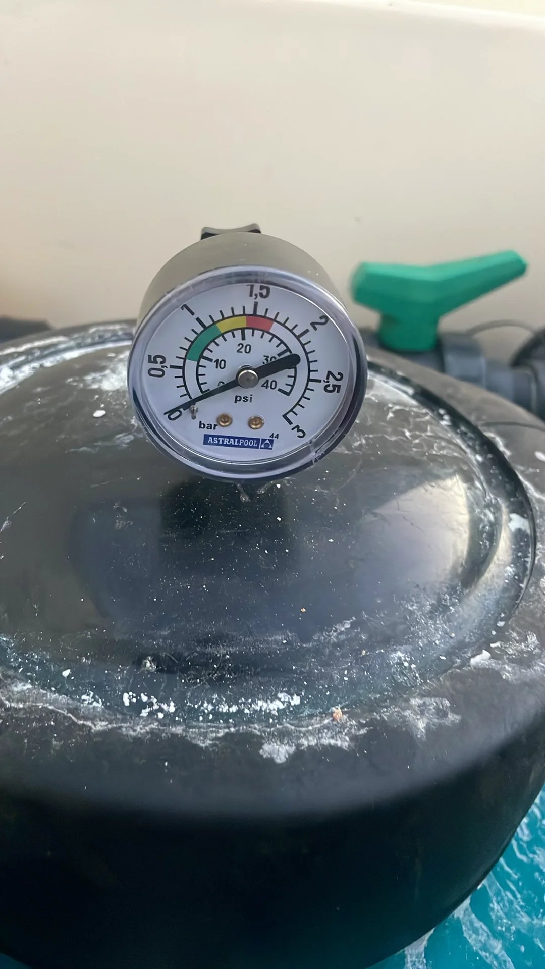 Filter pressure returned to normal