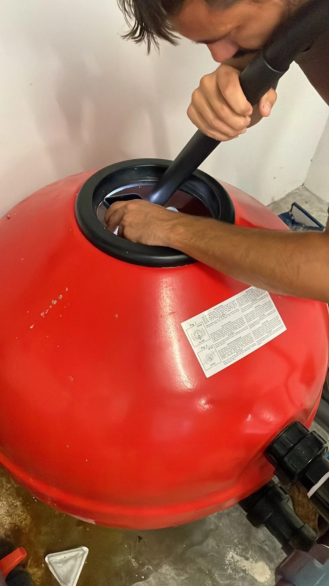 Sand filter media dirty and clogged