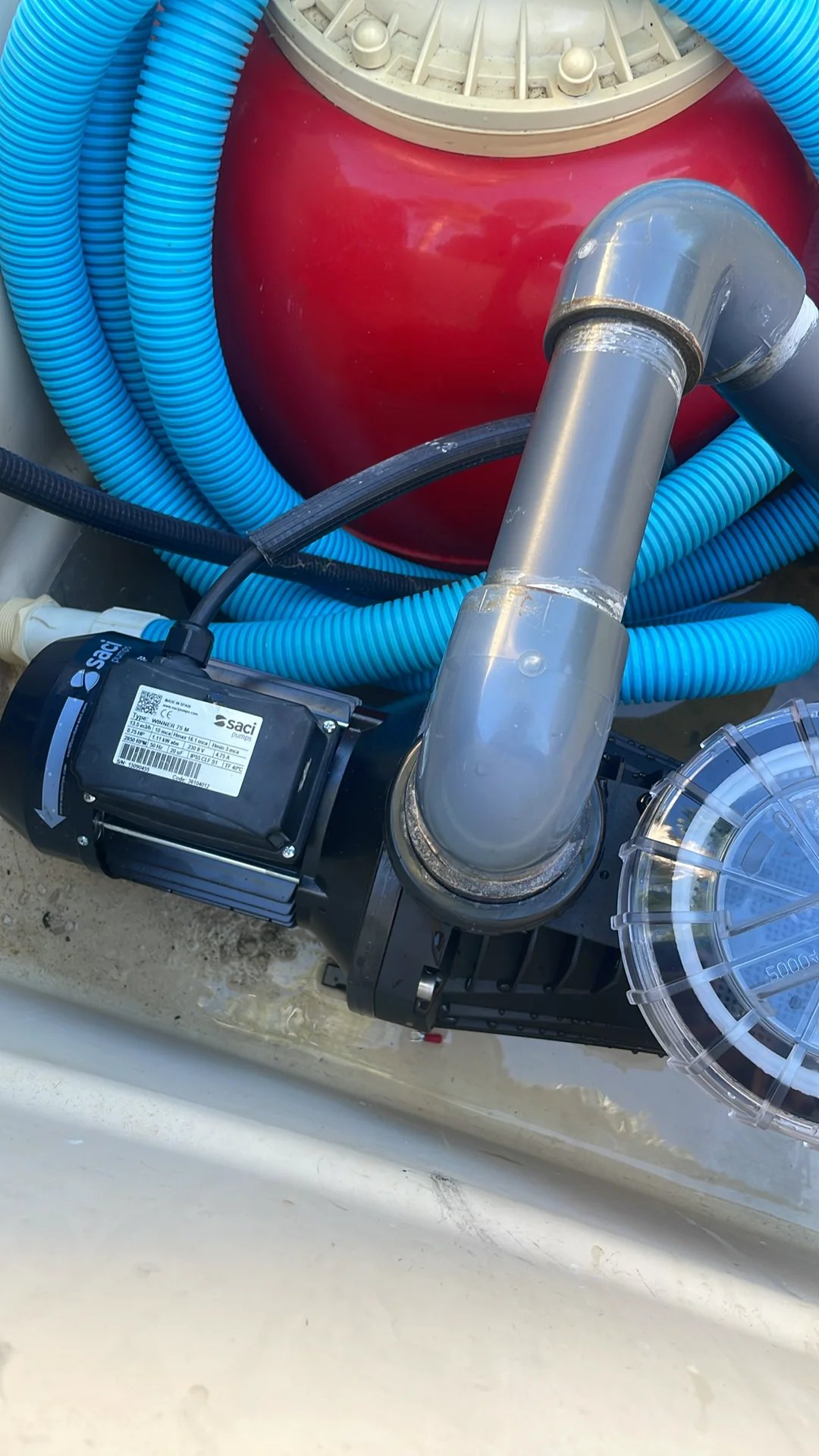 Pump reassembled and installed