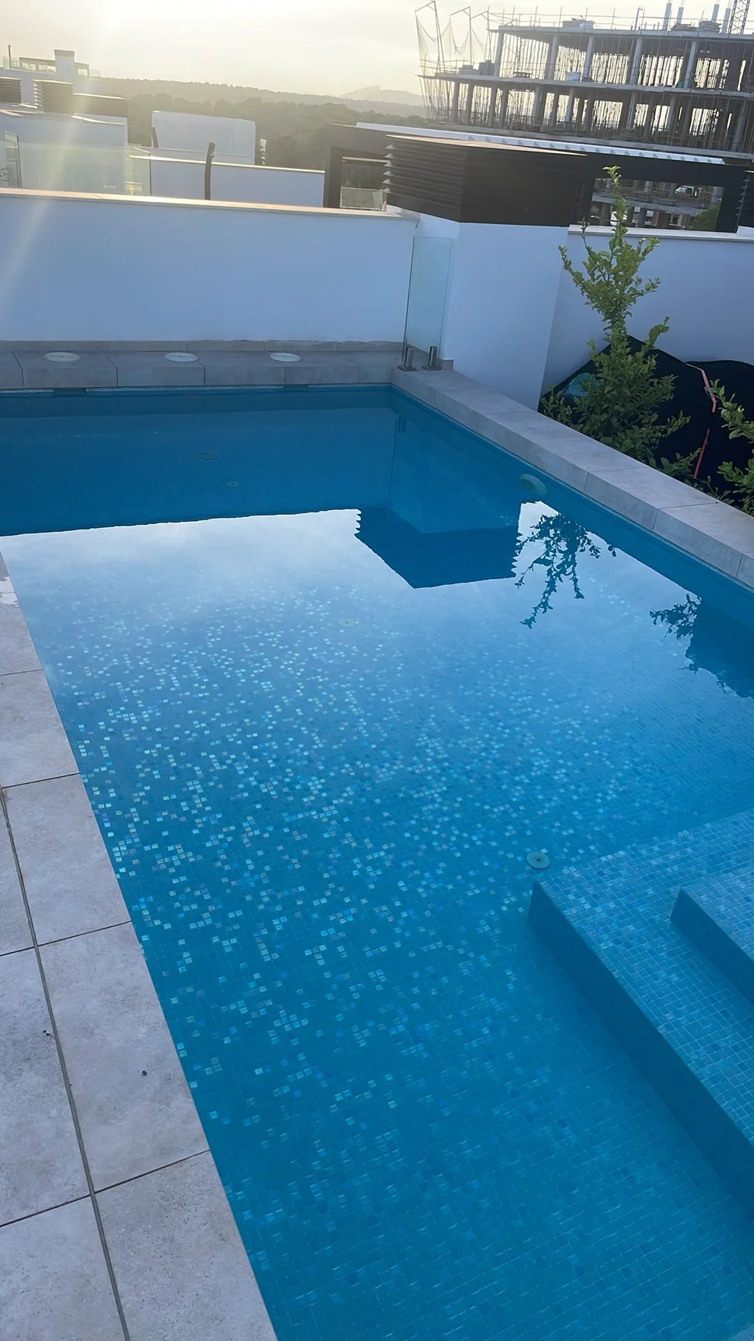 Pool left clean and clear