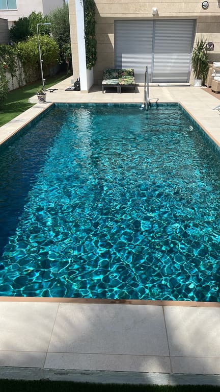 Pool left clean and clear