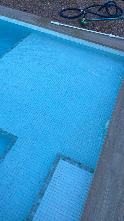 Pool left clean and clear