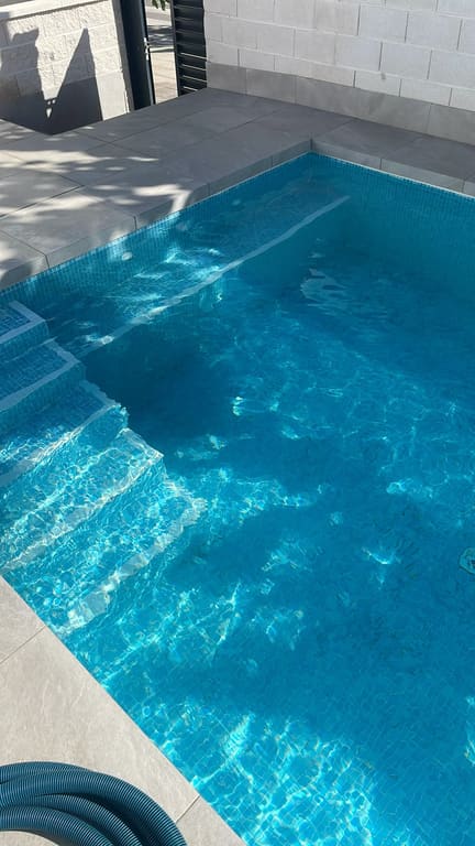 Pool left clean and clear