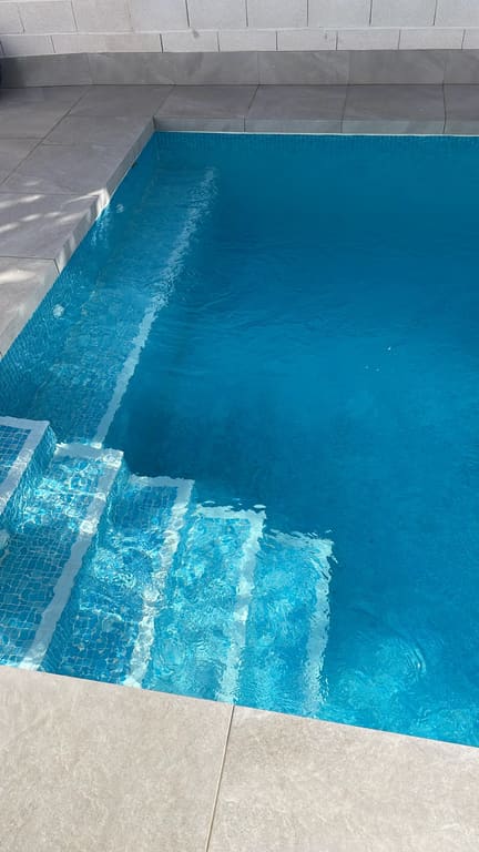 Pool water clean and clear