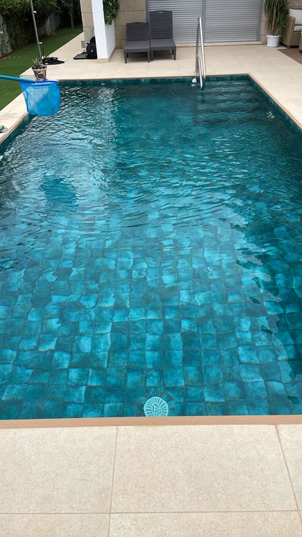 Pool left clean and clear