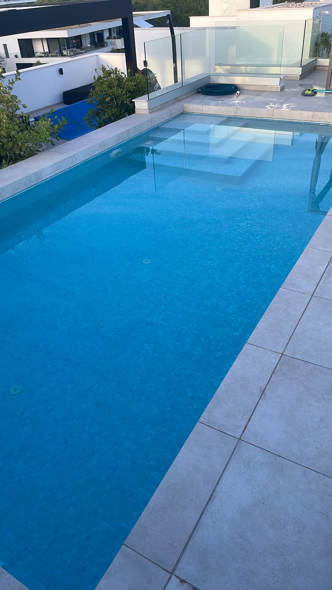 Pool left clean and clear