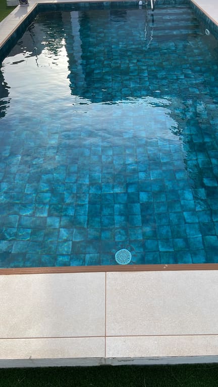 Pool water surface clean and clear