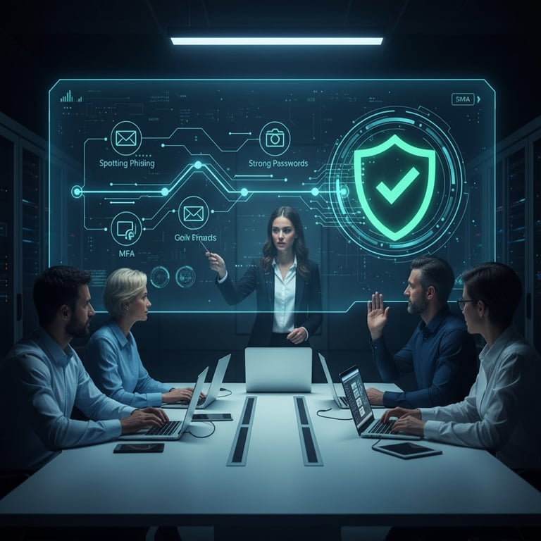 Cybersecurity awareness training session