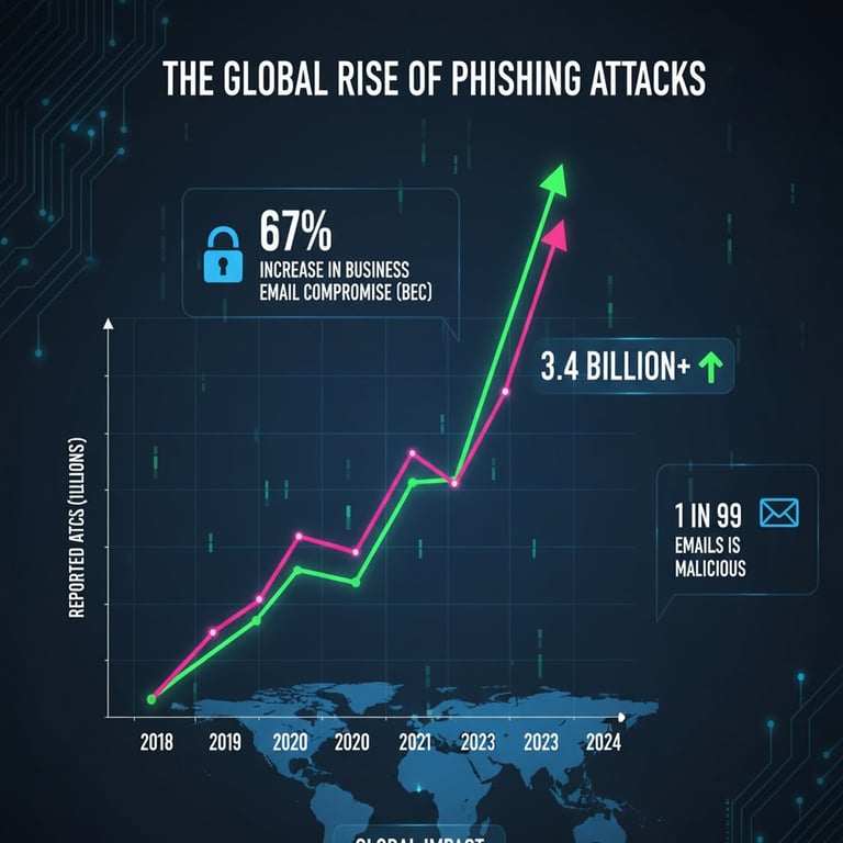 Visualization of phishing growth trends