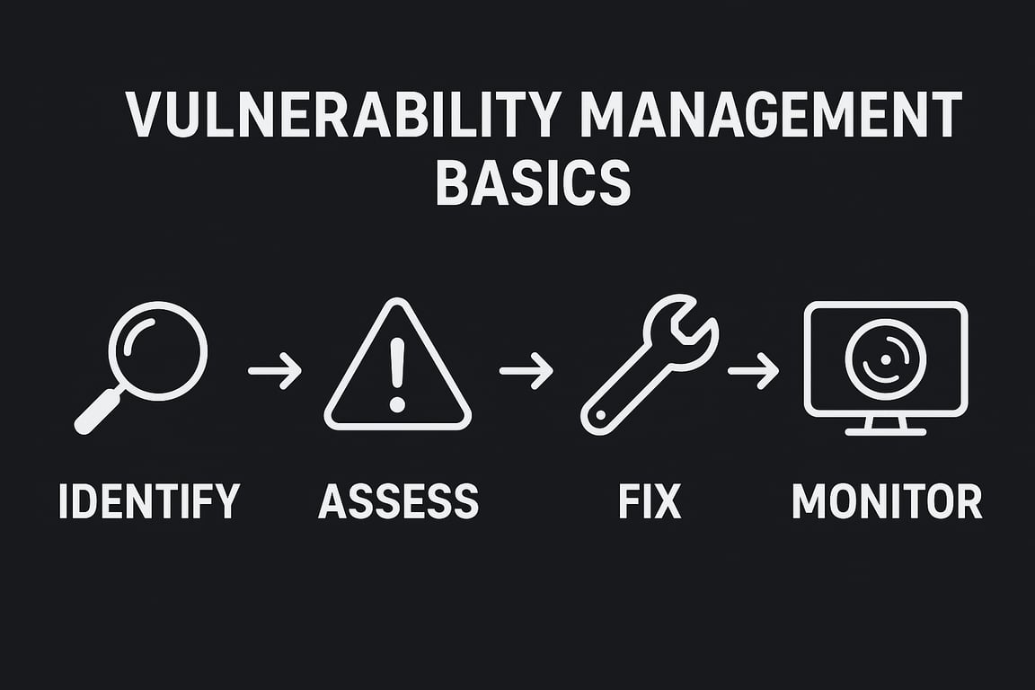 Illustration showing small business cybersecurity protection