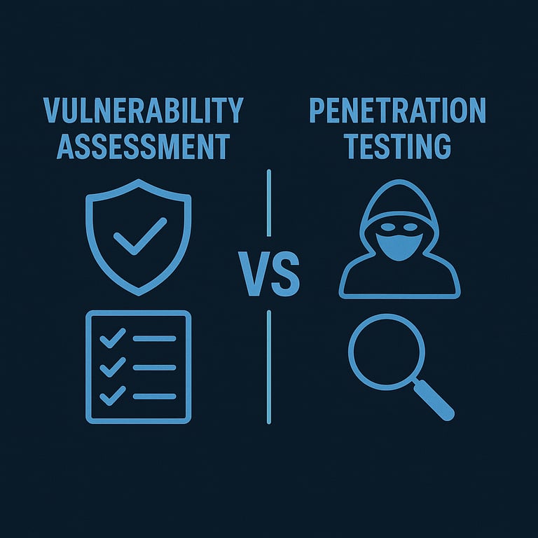 Illustration showing a cybersecurity team analyzing vulnerabilities