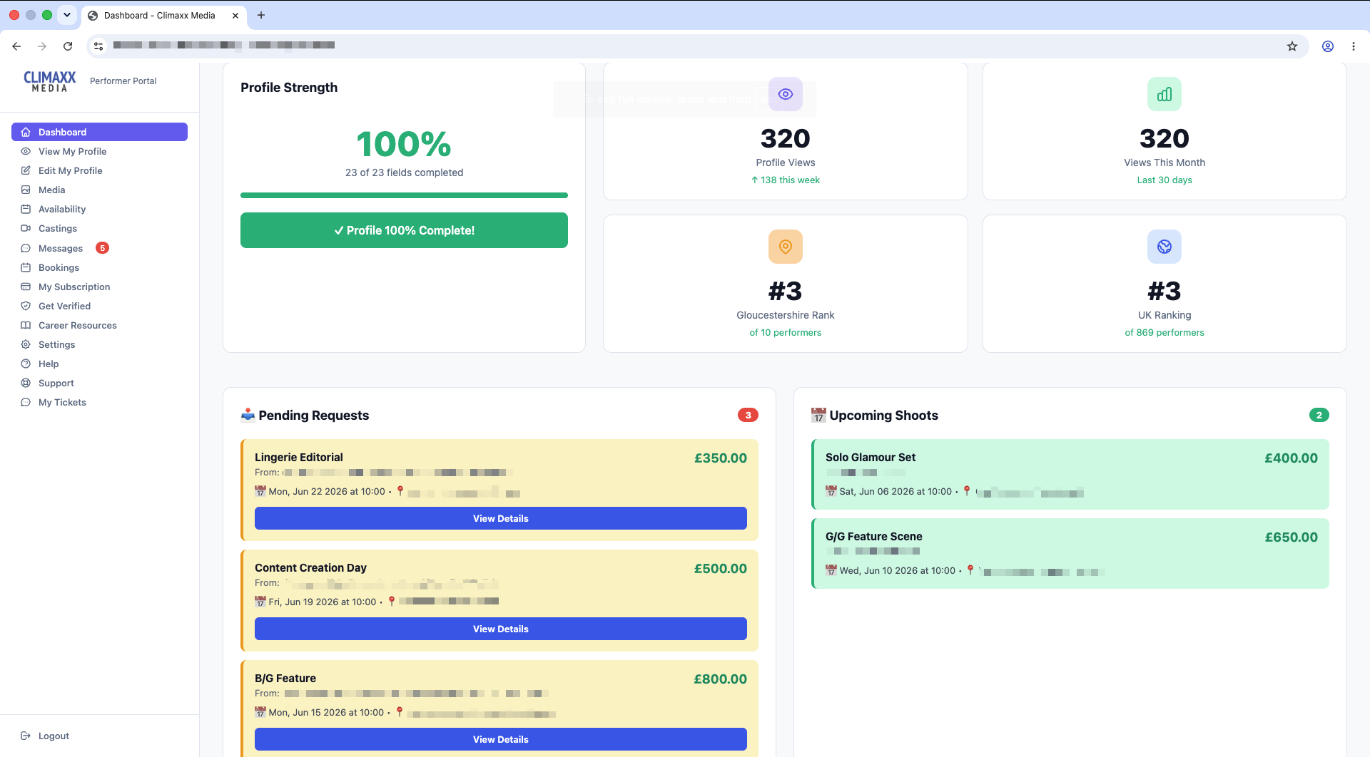 Profile analytics