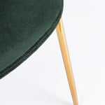 Židle terry velvet zelená