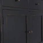 Příborník jefferson černý 4 dveře - 2 zásuvky