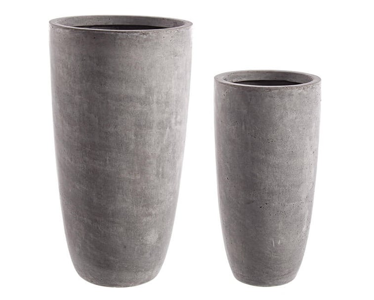 Květináč cement šedý velký 2 ks