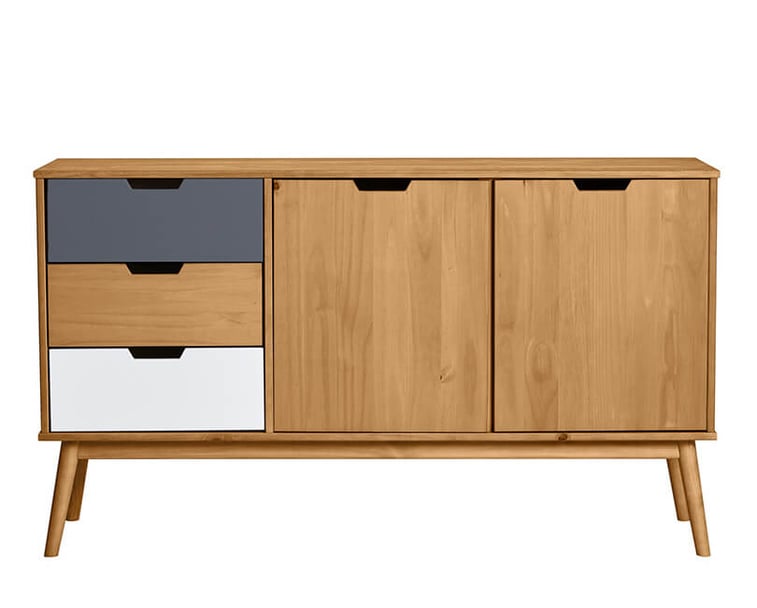 Komoda cusco 80 x 140 šedobílá