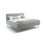 Čalouněná postel deria 160 x 200 cm světle modrá