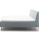 Čalouněná postel deria s úložným prostorem 160 x 200 cm světle modrá