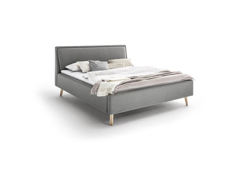 Čalouněná postel deria 160 x 200 cm světle šedá