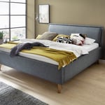 Čalouněná postel deria 140 x 200 cm modrá