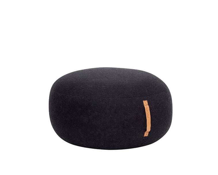 Sedací puf round2 ø 75 cm černý