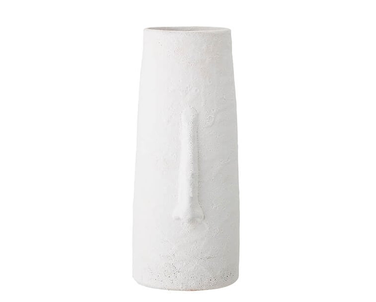VÁZA DECO TERRACOTTA BÍLÁ