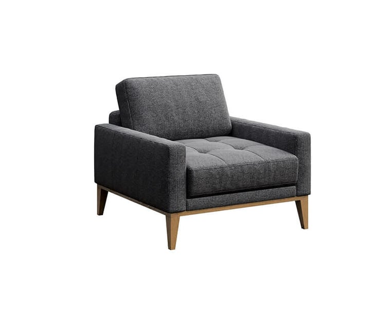 Křeslo musso tufted tmavě šedé
