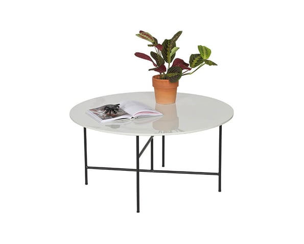 Konferenční stolek vida bílý ø 80 x 40