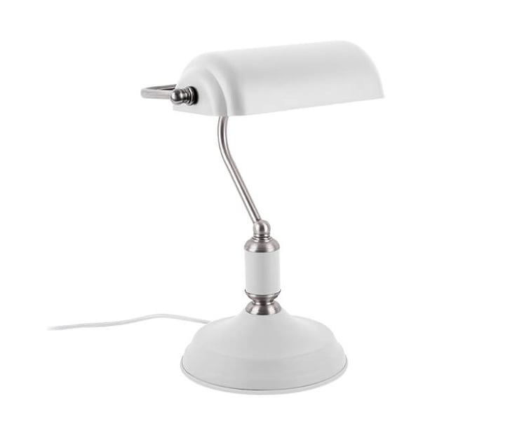 STOLNÍ LAMPA BANK BÍLÁ