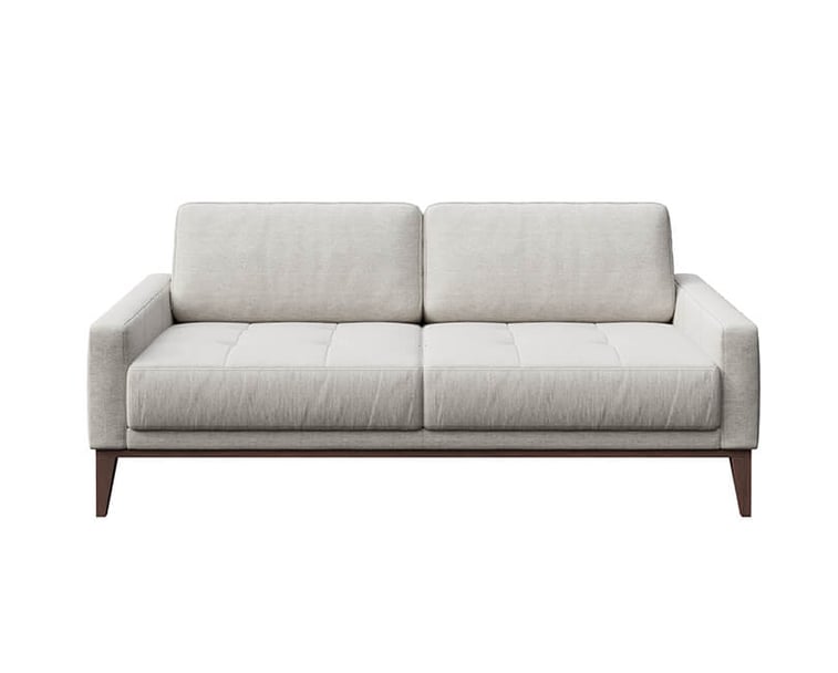 POHOVKA DVOUMÍSTNÁ MUSSO TUFTED 173 CM SVĚTLE ŠEDÁ