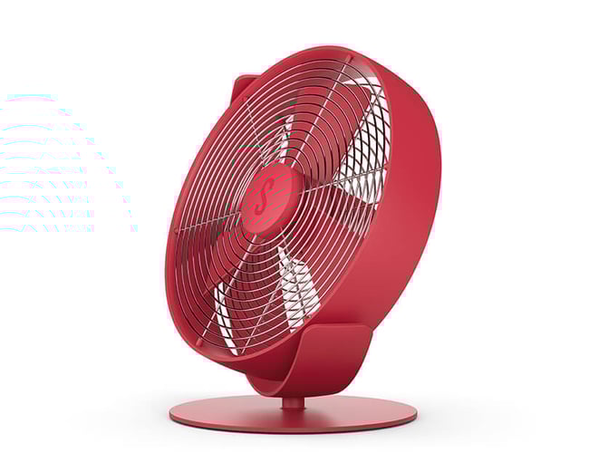 Stolní ventilátor tim červený