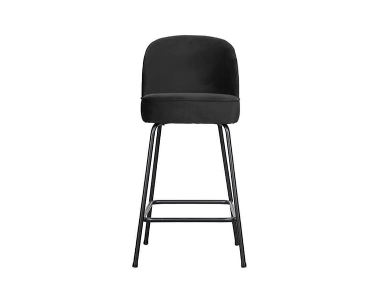 BAROVÁ ŽIDLE VOGUE VELVET ČERNÁ 64 CM