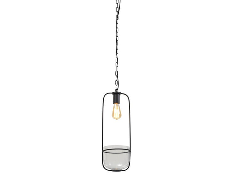 STROPNÍ LAMPA FLORENCE S KVĚTINÁČEM ČERNÁ
