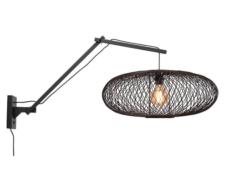 NÁSTĚNNÁ LAMPA CANGO L ČERNÁ