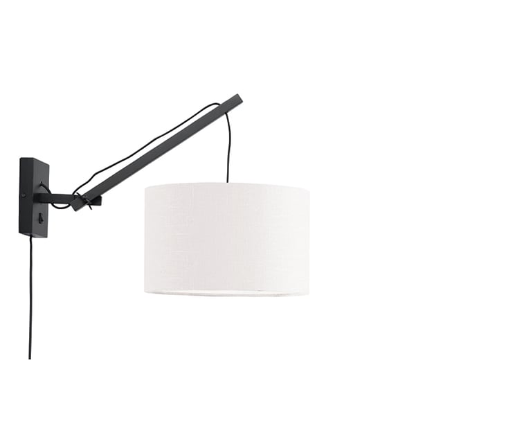 NÁSTĚNNÁ LAMPA ANDES BAMBUS S BÍLÁ