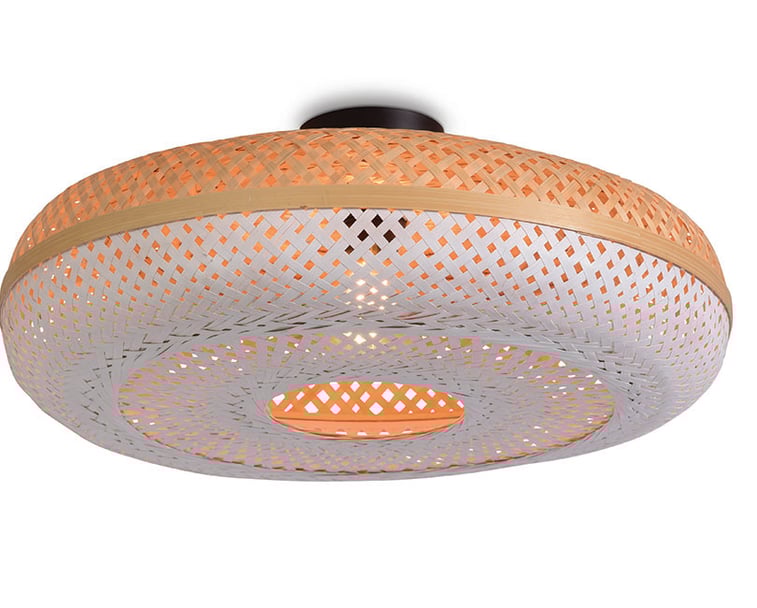 STROPNÍ LAMPA PALAWAN L PŘÍRODNÍ, BÍLÁ