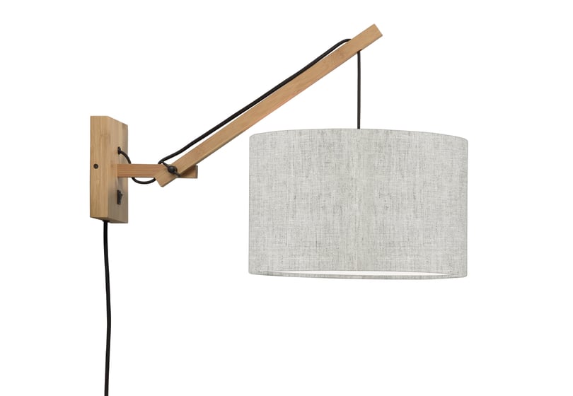 NÁSTĚNNÁ LAMPA ANDES BAMBUS S PŘÍRODNÍ, SVĚTLE BÉŽOVÁ