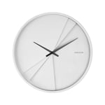 Nástěnné hodiny Kani Ø 30 cm bílé