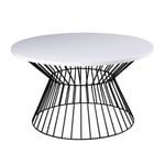 Konferenční stolek guho Ø 80 cm černo-bílý