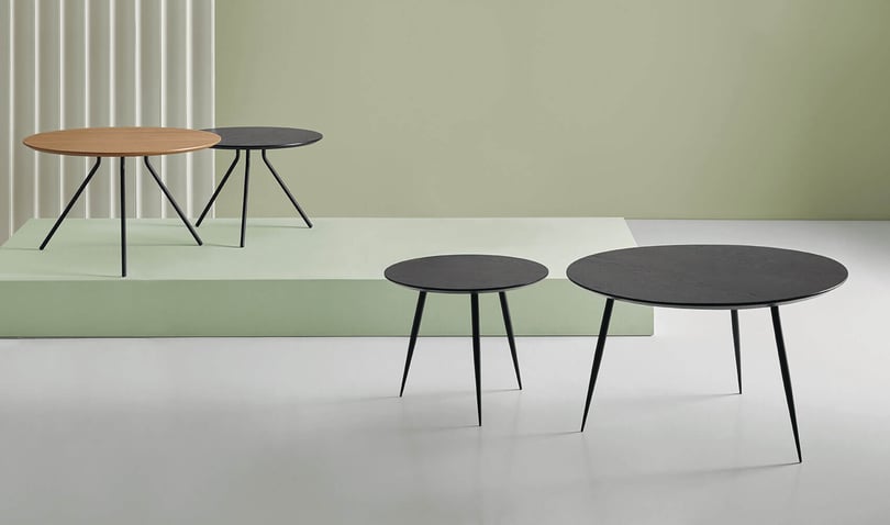 Konferenční stolek halp Ø 80 cm černý